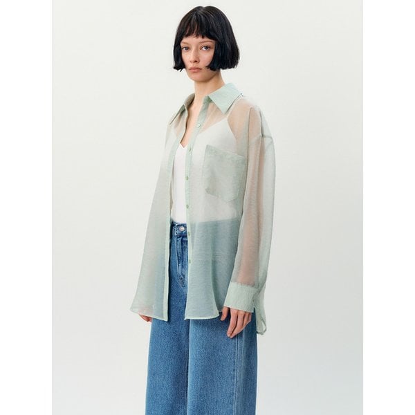 deia cross blouse _ Mint