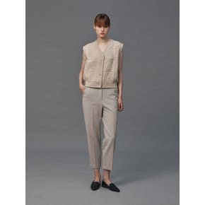 CLASSIC CIGARETTE PANTS (LIGHT BEIGE)