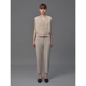 CLASSIC CIGARETTE PANTS (LIGHT BEIGE)