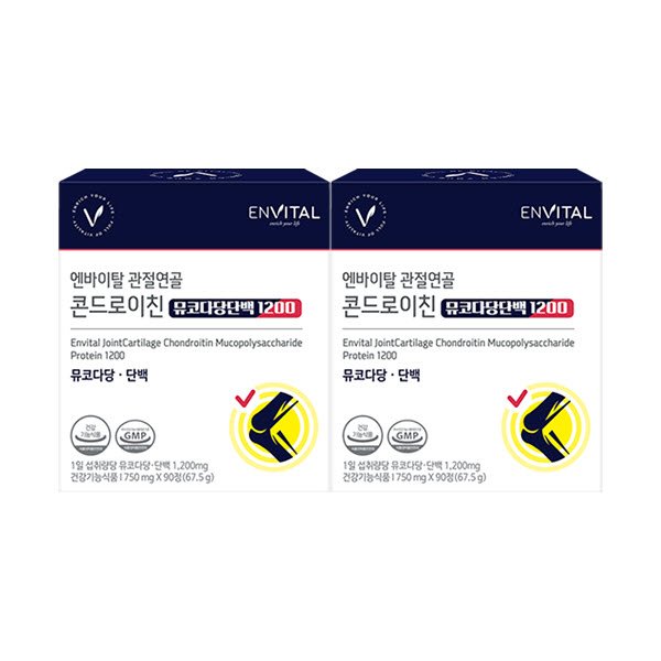 관절연골 콘드로이친 뮤코다당단백 1200 750mg X 90정 * 2박스