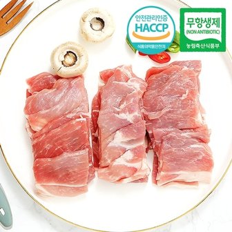  [아우내축산] 무항생제HACCP 1등급 한돈 앞다리살 불고기용 300g