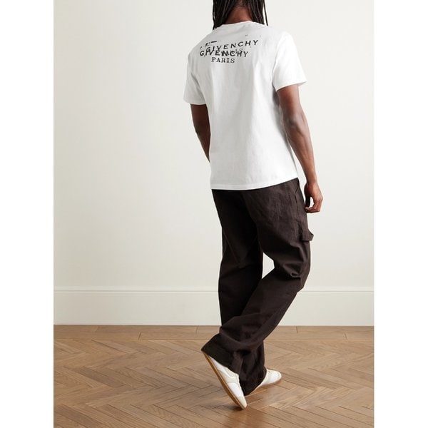 로고 프린트 코튼 저지 티셔츠 46376663162996966