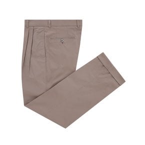 Essential cotton two tuck chino pants (khaki)