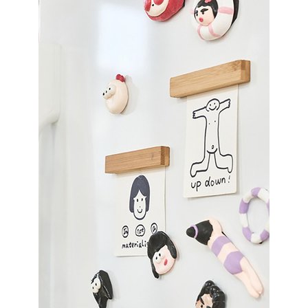 BRISKSTYLE 우드 원목 나무 냉장고 자석