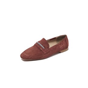 Classic Suede Loafer_Brick