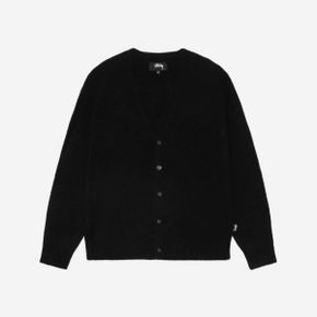 스투시 브러쉬드 가디건 블랙 Stussy Brushed Cardigan Black