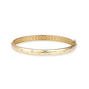 14k 플래닛 랩 다이아몬드 뱅글 팔찌_약16cm