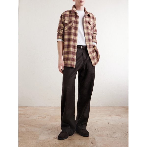 갓 트루 캐시미어 사프론 체크 캐시미어 셔츠 46376663163034125