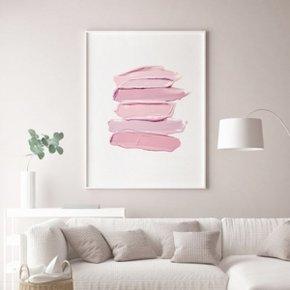 핑크라인 패션 포스터 인테리어 그림 액자 50x70 포스터 + 피스크보액자