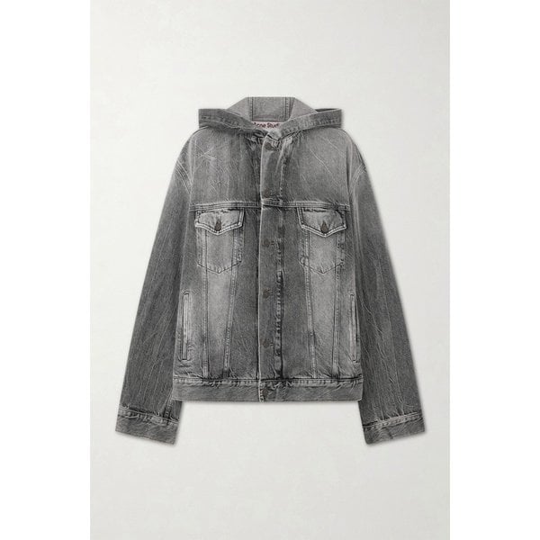 후드 데님 재킷 블랙 46376663162975961