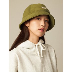 TTTFAACU61_WH LABEL FLEECE BUCKET CAP