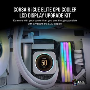 CORSAIR Elite CPU 수냉 쿨러 업그레이드 전용 LCD 스크린 키트 화이트 CW-9060066-WW 싱글