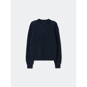 Mohair Fisherman Sweater_Navy_W