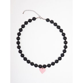 Heart Necklace_Black Onyx