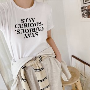 / (6color) 데일리 꺼꾸로 레터링 크롭 반팔 티셔츠