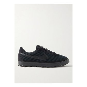 나이키 보디 아스트로그래버 가죽 스웨이드 트리밍 와플 니트 스니커즈 블랙 46376663162874605