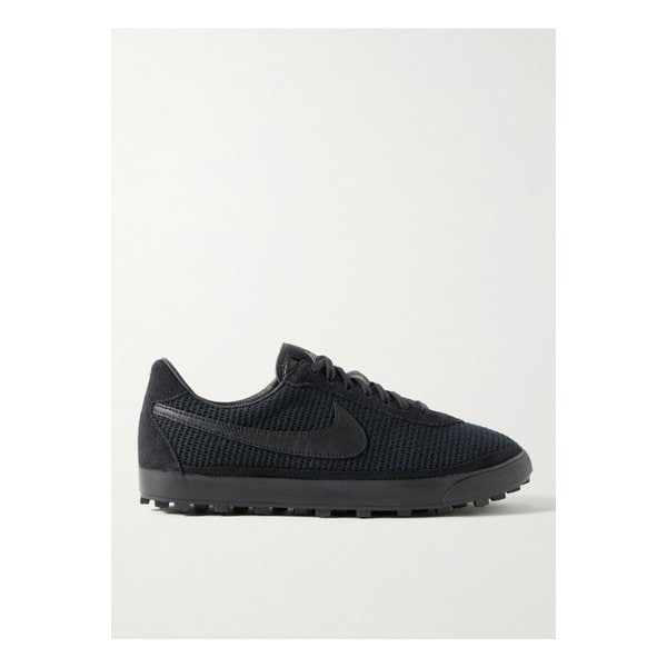 보디 아스트로그래버 가죽 스웨이드 트리밍 와플 니트 스니커즈 블랙 46376663162874605