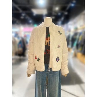 베네통 [여주점] 피셔맨 니트 경량 패딩 (BAPD53461)