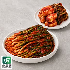 전라도전통함평김치 파김치1kg+총각김치1kg 국내산재료 당일제조 바르겟