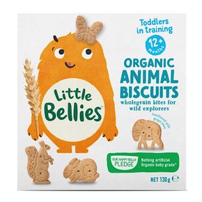 리틀벨리스 동물 모양 비스킷 아기과자 12m+ Little Bellies Animal Biscuits 130g 8개