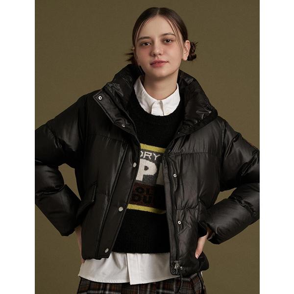 [시흥점] 여성 에센셜 덕다운 숏패딩 블랙 SDFJDFO09BLK