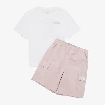 노스페이스 [노스페이스키즈 공식] NT7UR20U 키즈 익스프로러 크루 세트_PALE PINK