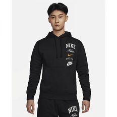 매장정품 나이키 NIKE 클럽 플리스 남성 풀오버 후디 - 블랙세이프티 오렌지 FN2635-010 16446