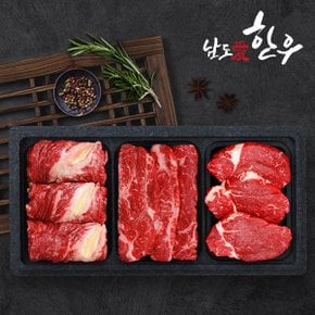 [냉장][남도애한우] 한우 1등급 구이세트 4호 (꽃등심+채끝+안심)/팩당500g