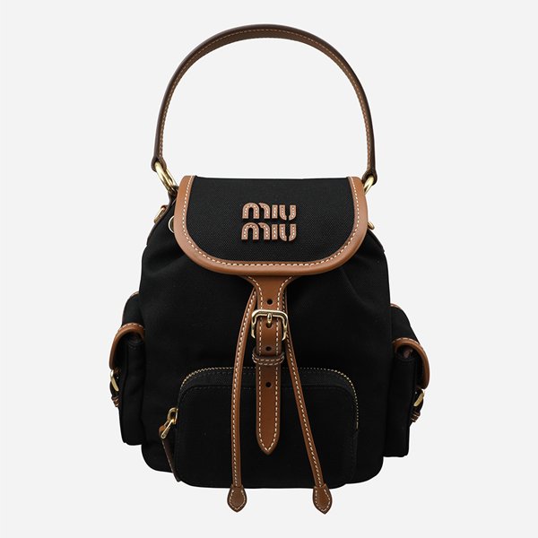 [시흥점] 6S 5BZ043 2IBQ F0RS5 캔버스 앤 레더 숄더 백팩 블랙