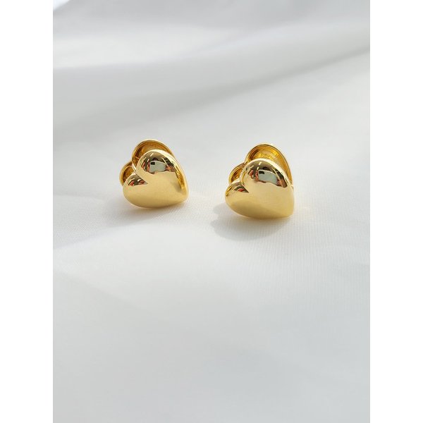 Volume Heart Onetouch Earrings