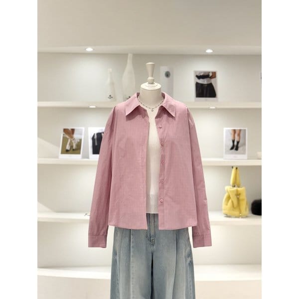 [여주점] 여성 잔체크 셔츠 블라우스 (L261PSC006)