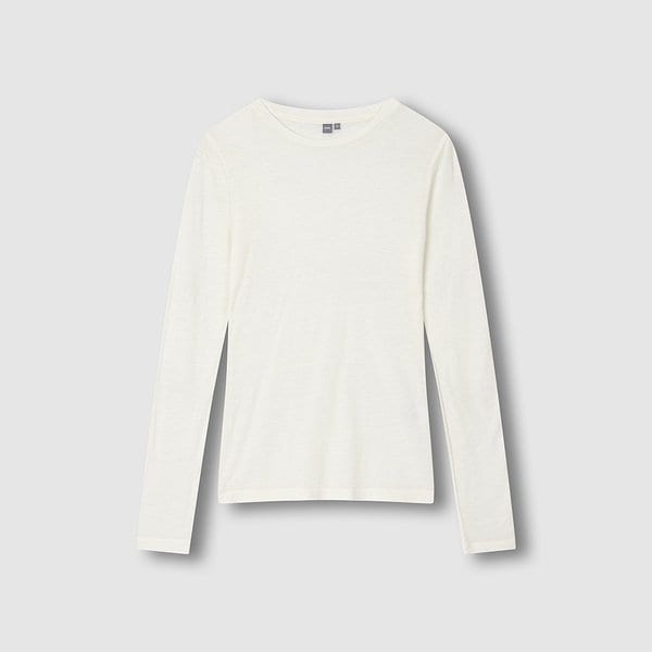 여 발열온감 울 블렌디드 긴팔 티셔츠 J115401007006