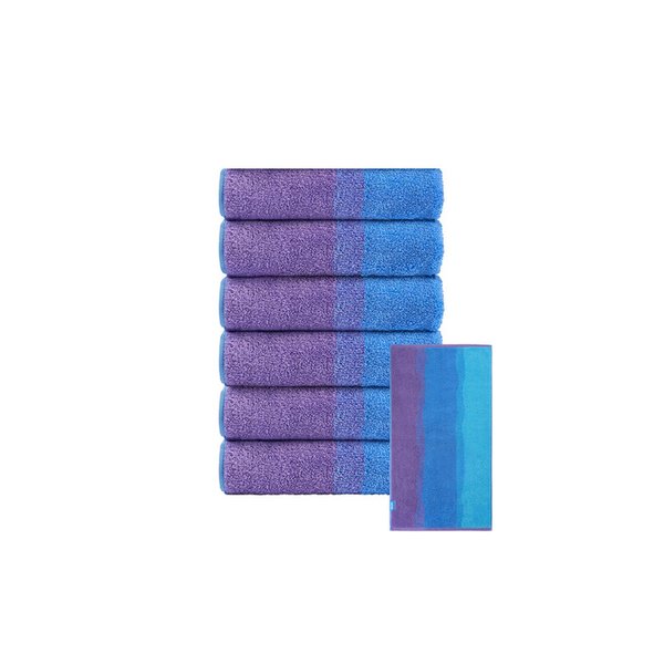 6P 코튼캔디 컬렉션 솜사탕 블루 수피마 수건 230g
