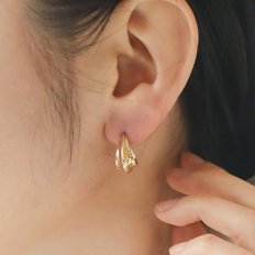 [ 본사정품 / 실크 파우치 쇼핑백 증정 ] 14k 금 쉬폰 원터치 귀걸이