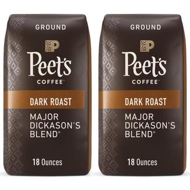  [해외직구] Peets Coffee 피츠커피 메이저 디카슨 블렌드 다크 로스트 그라운드 커피 510g 2팩