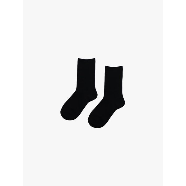 [3EA 1SET] PASTEL MIDDLE SOCKS_BLACK