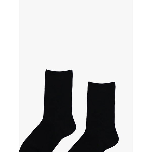 [3EA 1SET] PASTEL MIDDLE SOCKS_BLACK