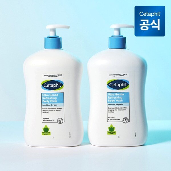 약산성 대용량 바디워시 리프레싱(산뜻한향) 1L 2개