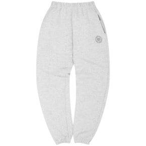 SUNNY HILLS LOGO SWEATPANTS (MELANGE WHITE)