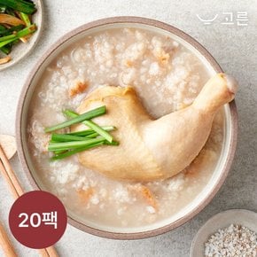 [고른] 통닭다리 누룽지 백숙 600g 20팩 (1팩, 1인분)