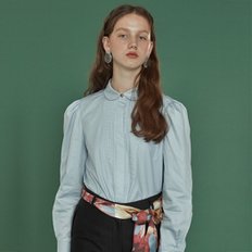 / pintuck shirts blouse (blue)