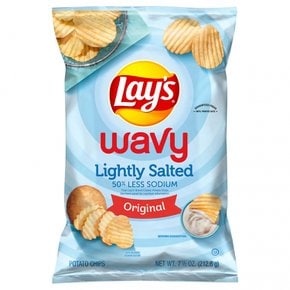 Wavy Potato Chips, 살짝 소금에 절인 오리지널, 212.6g 봉지