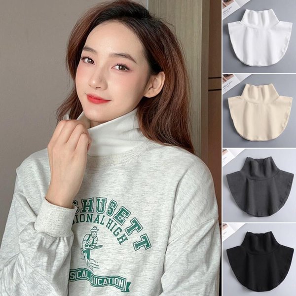 [옷자락] 여성 겨울 보온 심플 무지 데일리 페이크 목폴라