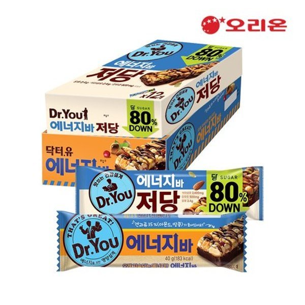 에너지바 저당 1P (50g) x 12개 + 에너지바 1P (40g) 15개