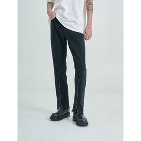 Cutoff Denim Pants (Washed Black)