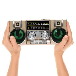 CRF-55B 블루투스 효도 라디오 스피커 휴대용 트로트 주방 탁상용 어르신 MP3 골드