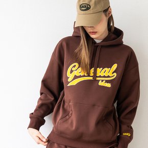 UNISEX  부클 로고 기모 후드티 [BROWN] / SBC4U02013