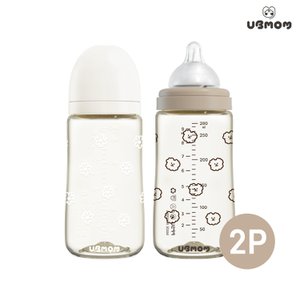 유비맘 NEW PPSU 디자인 아기 젖병 280ml 1+1(꼭지포함)