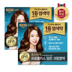 리엔 흑모비책 프로폴리스 염색약 480g 자연갈색 x 2개