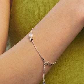 [~9/27 헤어핀 증정]pearl & ball snake bracelet
